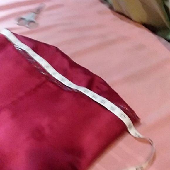 Dessy Collection bustier sz 16 cranberry with beading at top and bottom. - Picture 10 of 15